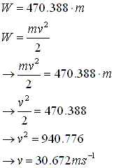 Deriving the muzzle velocity