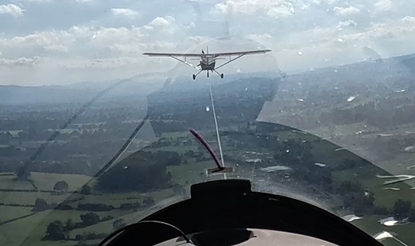 On tow to the start of the task
